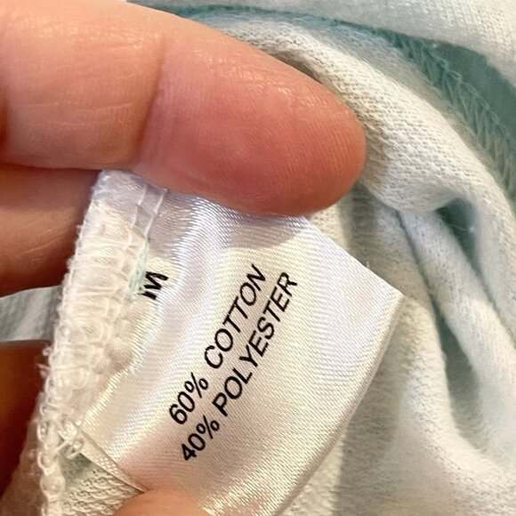 Jane & Delancey Top Tiger Print Boxy T-Shirt Cats Button Side Light Blue White M - Picture 6 of 6